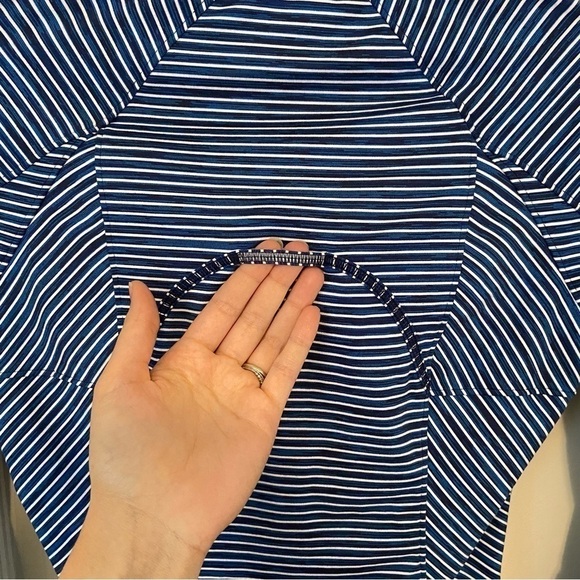 Athleta Running Half Zip Blue Lightweight Pullover Sweater Size XS - Picture 10 of 14